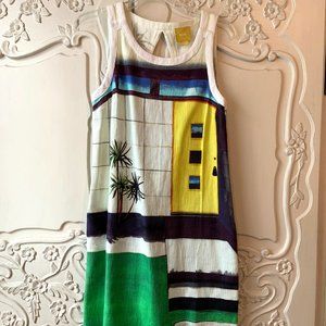Tropical Maeve Anthropologie Dress with Pockets RARE